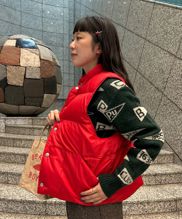 ばるたんさんの「BEAMS WOMEN｜リバーシブル ダウン ベスト」を使ったコーディネート