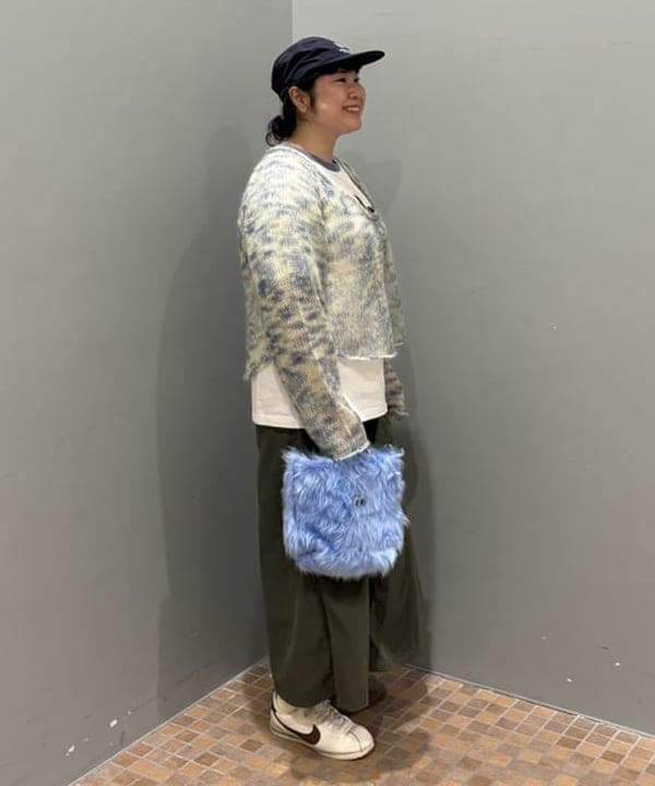 イガラシさんの「BEAMS WOMEN｜カスリ モヘア ベースボール」を使ったコーディネート