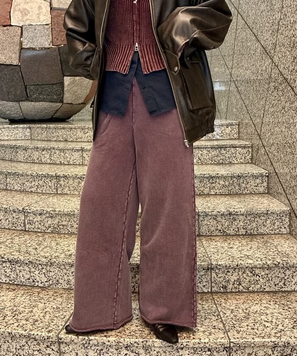 水野 萌香さんの「BEAMS WOMEN｜フェイクレザー フライト ジャケット」を使ったコーディネート