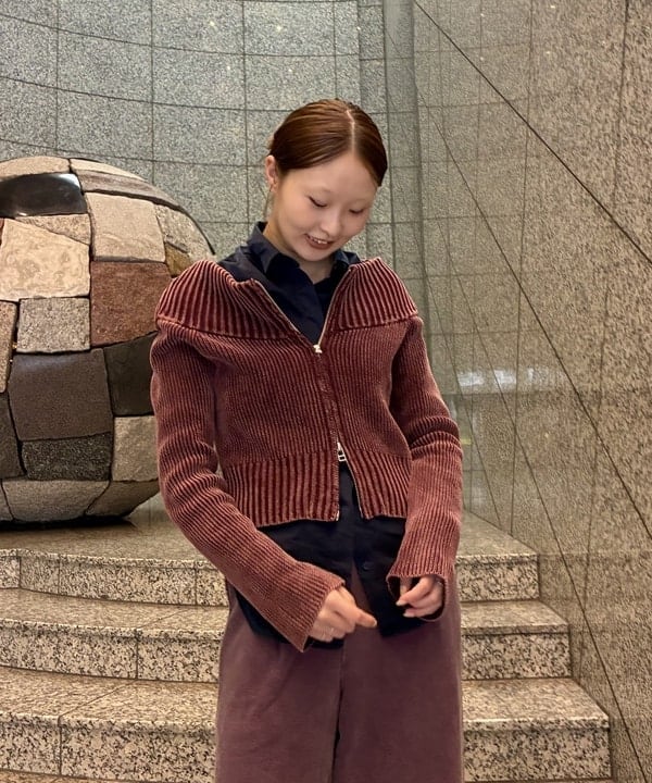 水野 萌香さんの「BEAMS WOMEN｜フェイクレザー フライト ジャケット」を使ったコーディネート