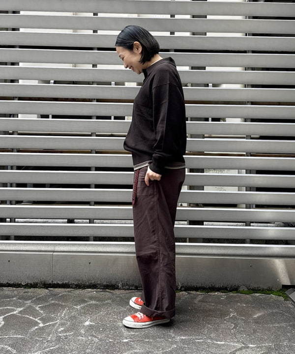 つぼさんの「BEAMS WOMEN｜ワイド チノ パンツ」を使ったコーディネート