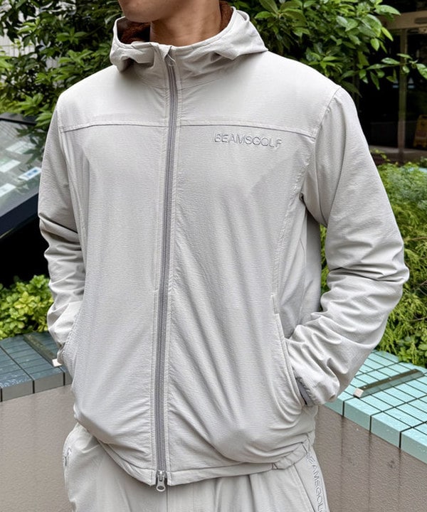 極美品　ビームスゴルフ　バティックプリント ナイロンブルゾン　スニード　XL　柄 01.jpg