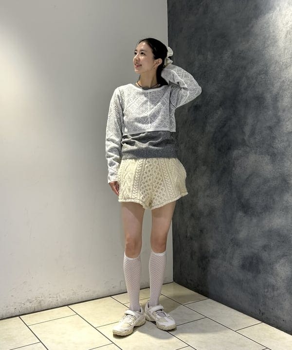 ササキさんの「BEAMS WOMEN｜レース編み レイヤード プルオーバー」を使ったコーディネート