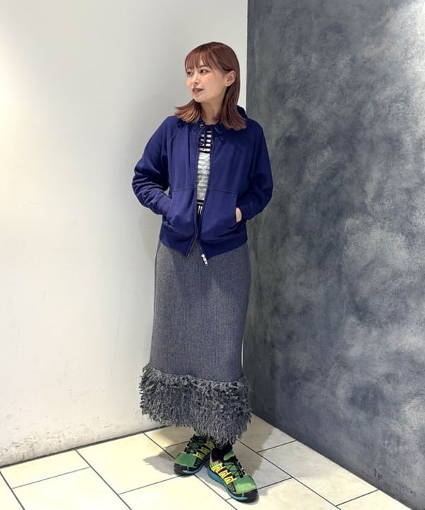 あすかさんの「BEAMS WOMEN｜RBS / フリンジ キリカエ ニット スカート」を使ったコーディネート