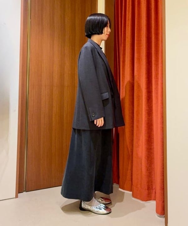 イナダさんの「BEAMS WOMEN｜ダブルクロス ロング ジャケット」を使ったコーディネート