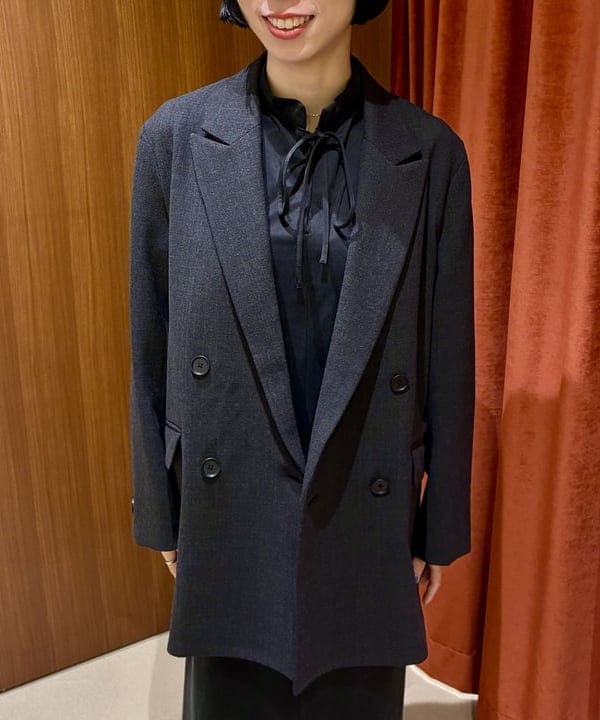 イナダさんの「BEAMS WOMEN｜ダブルクロス ロング ジャケット」を使ったコーディネート