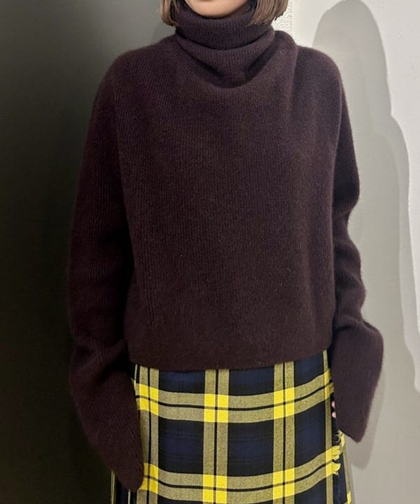 早川 萌子さんの「BEAMS WOMEN｜【別注】BATONER / カシミヤフォックス タートルネック ニット」を使ったコーディネート