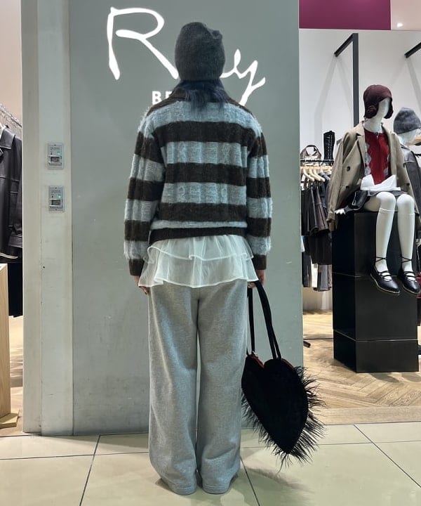 ゆいさんの「BEAMS WOMEN｜ワイド ボーダー ポロ ニット」を使ったコーディネート