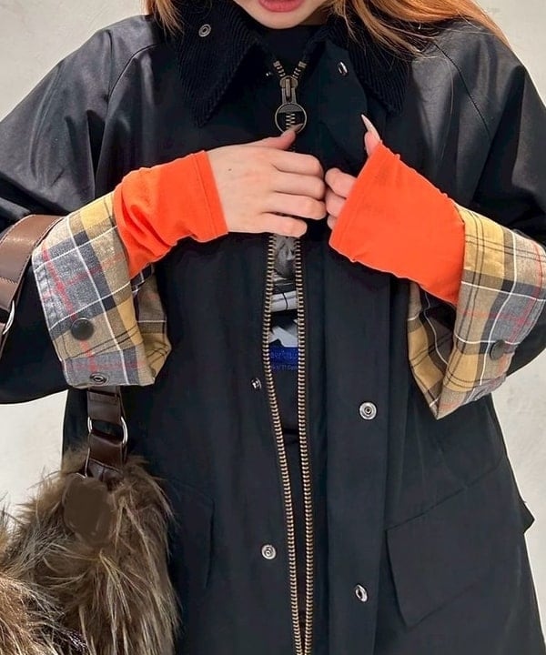 桃羽さんの「BEAMS WOMEN｜【別注】Barbour / BEDALE ジャケット」を使ったコーディネート