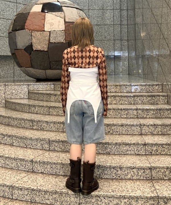 まゆちゃんさんの「BEAMS WOMEN｜アーガイルプリント クルーネック トップス」を使ったコーディネート