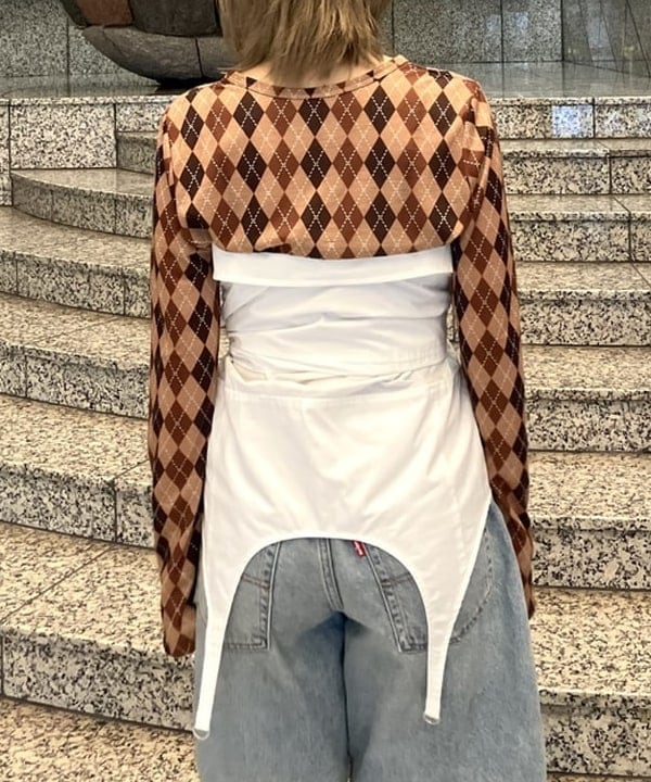 まゆちゃんさんの「BEAMS WOMEN｜アーガイルプリント クルーネック トップス」を使ったコーディネート