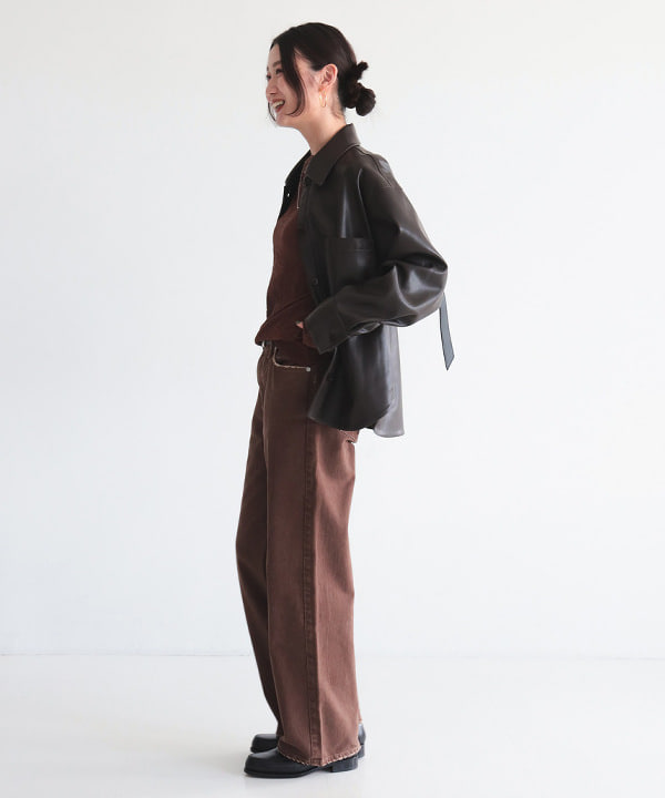 隈元 楓さんの「BEAMS WOMEN｜upper hights / THE NIECE MIDRISE デニムパンツ」を使ったコーディネート