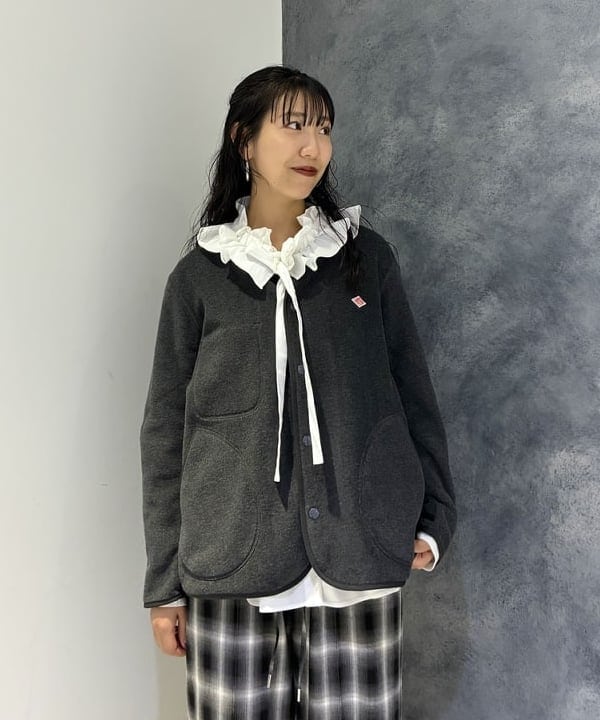 SAEさんの「BEAMS WOMEN｜DANTON / FLEECE COLLARLESS JACKET」を使ったコーディネート