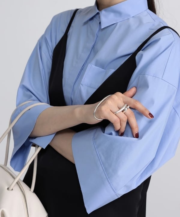 隈元 楓さんの「BEAMS WOMEN｜ワイドスリーブ シャツ」を使ったコーディネート