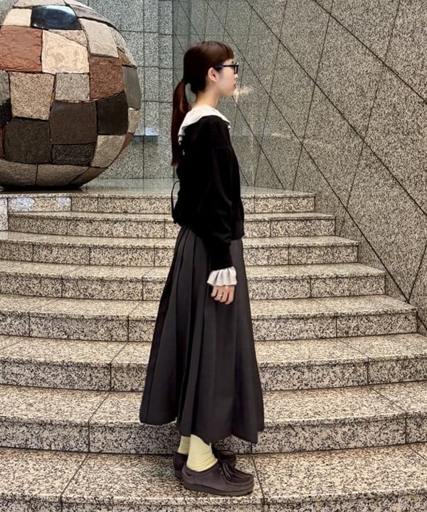 はやしあかねさんの「BEAMS WOMEN｜アシンメトリー プリーツスカート」を使ったコーディネート