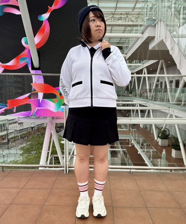 美品☆ビームスゴルフ　ハイブリッドダウン　ニット　カモフラ柄　2way 近年 美品☆ビームスゴルフ ハイブリッドダウン ニット カモフラ柄