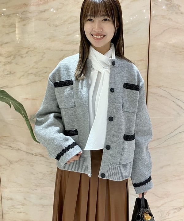 茂野 真楓さんの「BEAMS WOMEN｜3G ウール ジャケット カーディガン」を使ったコーディネート