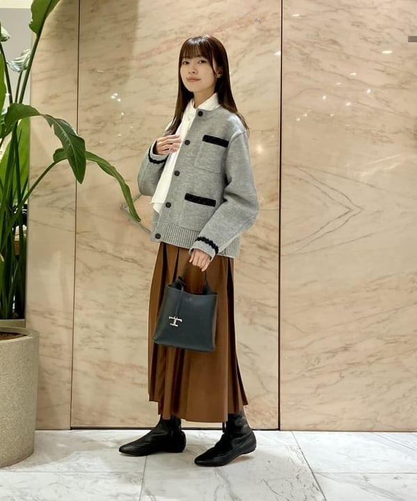 茂野 真楓さんの「BEAMS WOMEN｜3G ウール ジャケット カーディガン」を使ったコーディネート