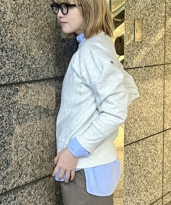 小原 もこさんの「BEAMS WOMEN｜ペナント ニット プルオーバー」を使ったコーディネート