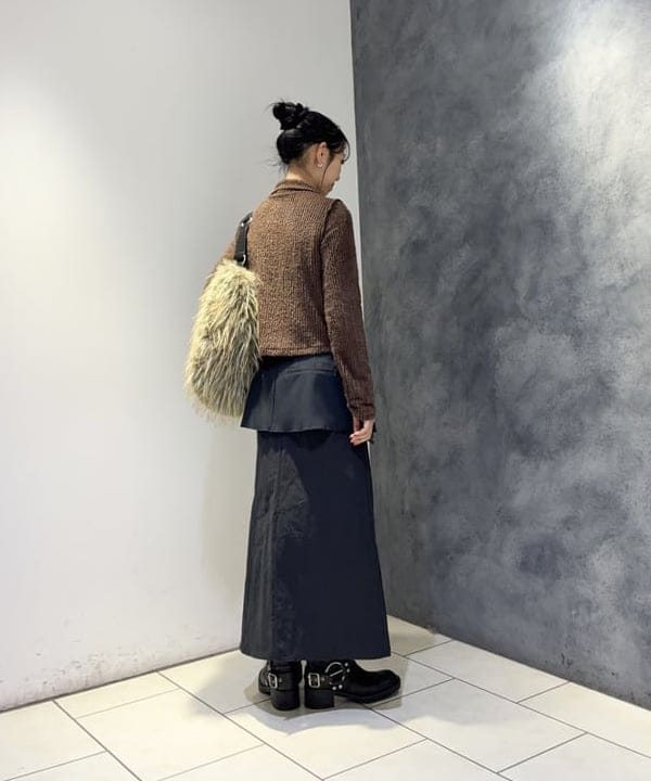 SAEさんの「BEAMS WOMEN｜シャギー ジップ カーディガン」を使ったコーディネート