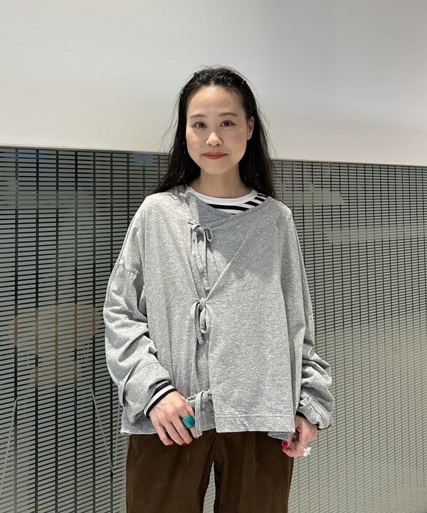 清水 彩乃さんの「BEAMS WOMEN｜BEAMS BOY / フライス 1cm ボーダー」を使ったコーディネート