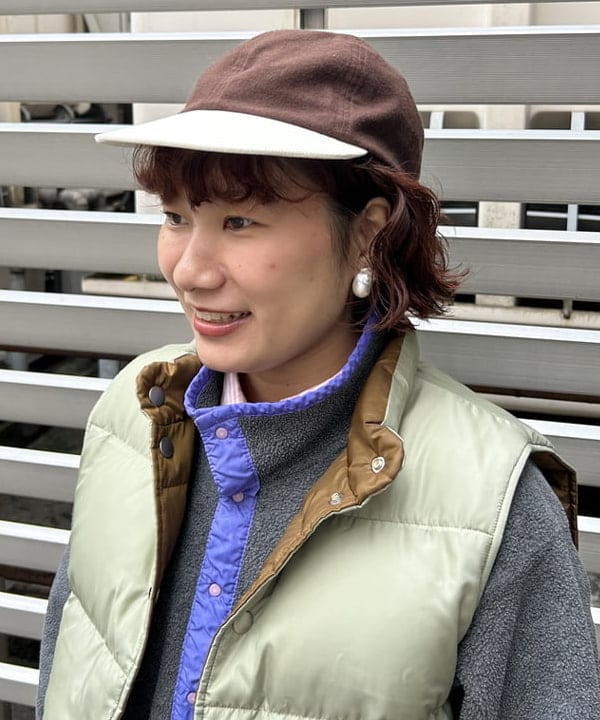 まつむさんの「BEAMS WOMEN｜リバーシブル ダウン ベスト」を使ったコーディネート