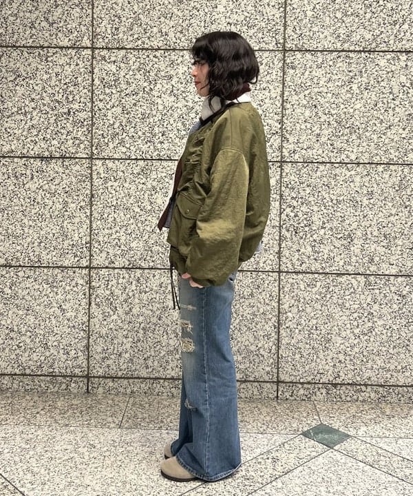 Sakiさんの「BEAMS WOMEN｜シャーリング MA-1 ブルゾン」を使ったコーディネート