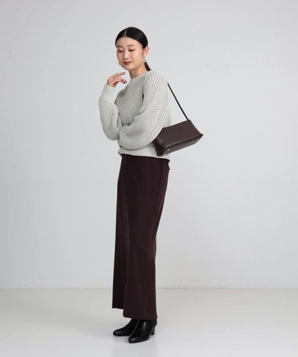 隈元 楓さんの「BEAMS WOMEN｜畦編み ニット プルオーバー.M」を使ったコーディネート