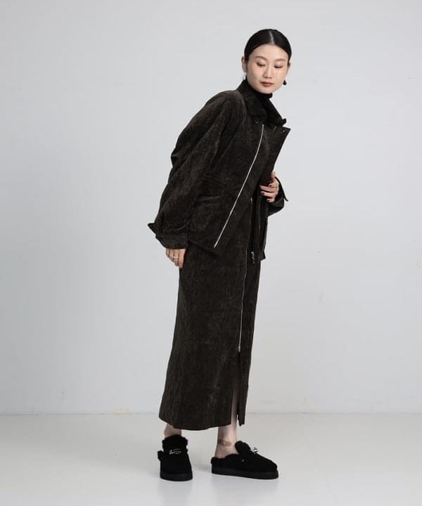 隈元 楓さんの「BEAMS WOMEN｜リブ タートルネックニット」を使ったコーディネート