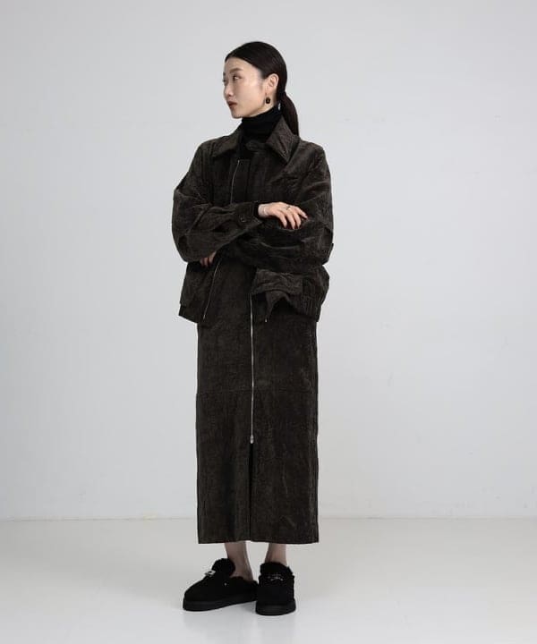 隈元 楓さんの「BEAMS WOMEN｜リブ タートルネックニット」を使ったコーディネート