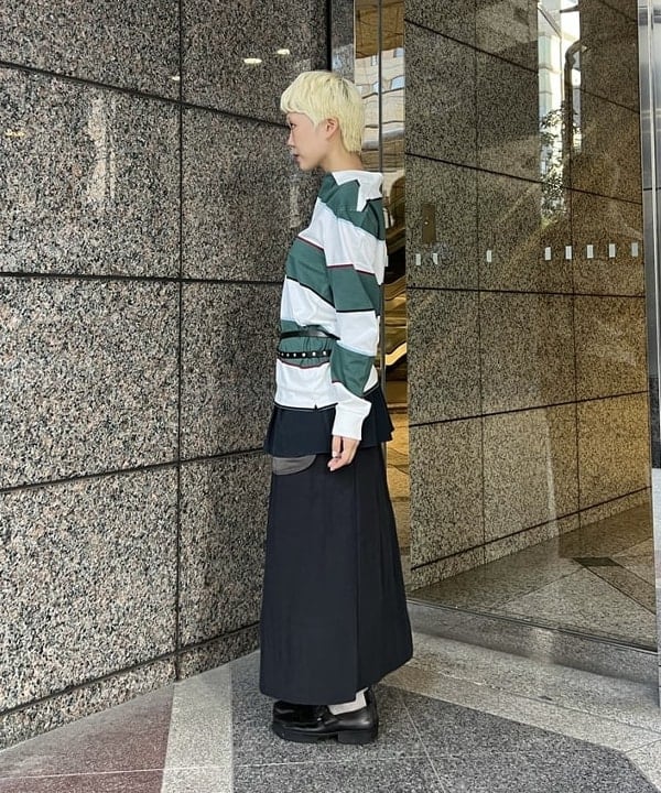 あさひさんの「BEAMS WOMEN｜異素材 レイヤード スカート」を使ったコーディネート