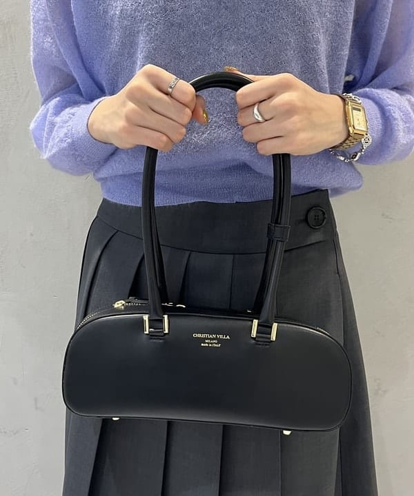 中平 あみさんの「BEAMS WOMEN｜【別注】BATONER / シアー モヘヤ ポロニット」を使ったコーディネート