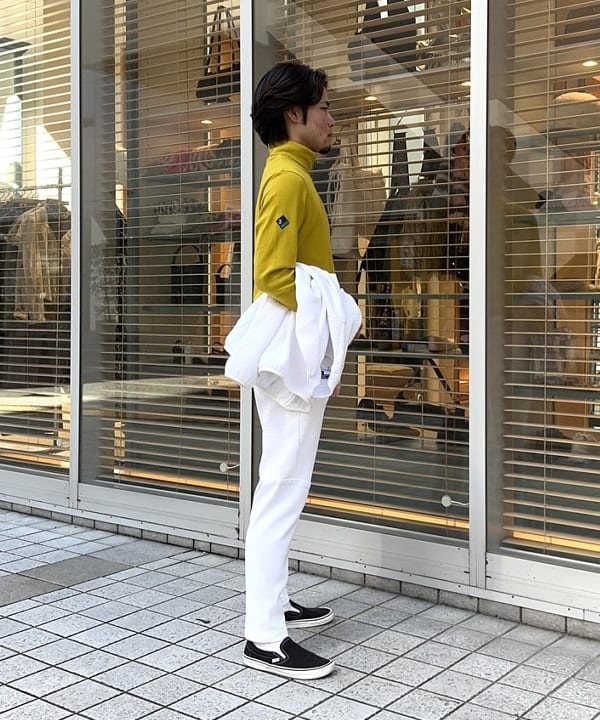 ビームスゴルフ スウェット イエロー ハイネック ストレッチ 総柄 ビームスゴルフ スウェット イエロー ハイネック ストレッチ 総柄