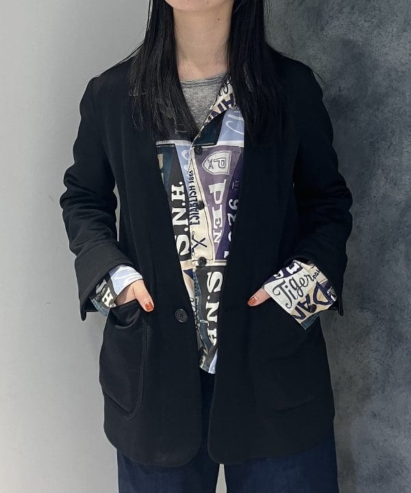 にしだてさんの「BEAMS WOMEN｜ペナント プリント シャツ」を使ったコーディネート