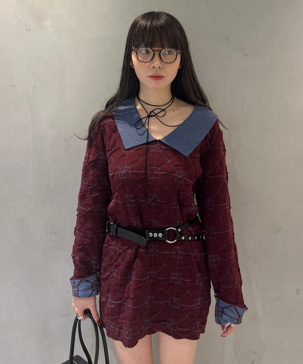 江口 息吹さんの「BEAMS WOMEN｜noeyedia / メガネ "NE-447" オプティカル」を使ったコーディネート