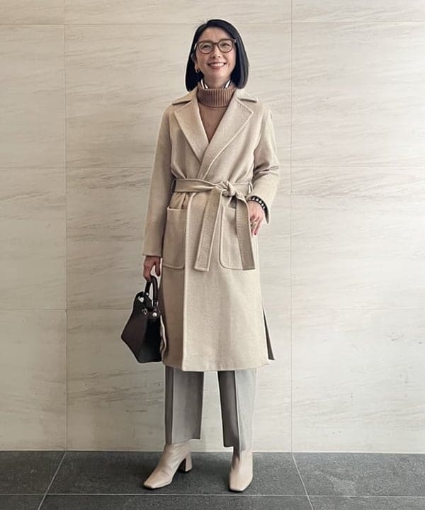 ✨新品✨AK＋1 by EFFE BEAMS ウール ラップコート 38 EFFE BEAMS（1136318） スタイリング・コーディネイト｜BEAMS