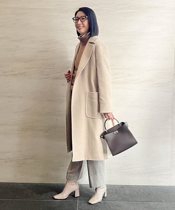 未使用EFFE BEAMS / スタンドネック ポンチョコート EFFE BEAMS（エッフェ ビームス）スライドジップ ポンチョ