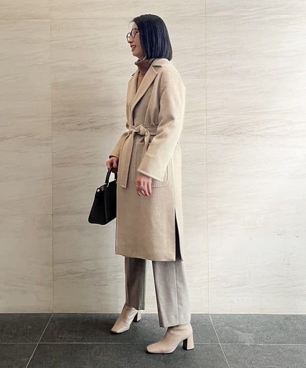 未使用EFFE BEAMS / スタンドネック ポンチョコート EFFE BEAMS（エッフェ ビームス）スライドジップ ポンチョ