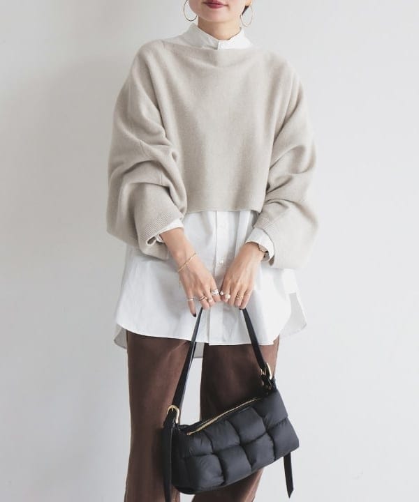 SANOさんの「BEAMS WOMEN｜	クロップド 2WAY ニット」を使ったコーディネート