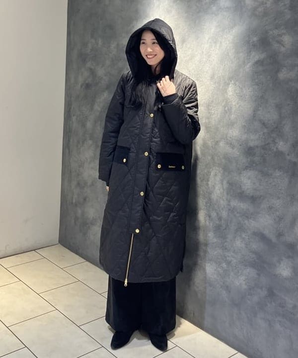nodokaさんの「BEAMS WOMEN｜Barbour / MEREDITH キルト コート」を使ったコーディネート