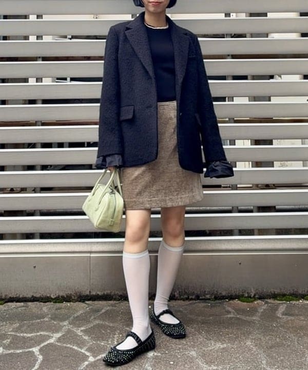 イナダさんの「BEAMS WOMEN｜モヘヤループ シャギー ジャケット」を使ったコーディネート