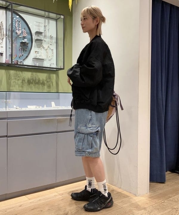 イトウミサキさんの「BEAMS WOMEN｜シャーリング MA-1 ブルゾン」を使ったコーディネート