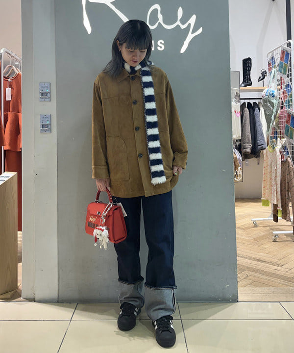 ゆいさんの「BEAMS WOMEN｜フェイク スエード ハーフ コート」を使ったコーディネート
