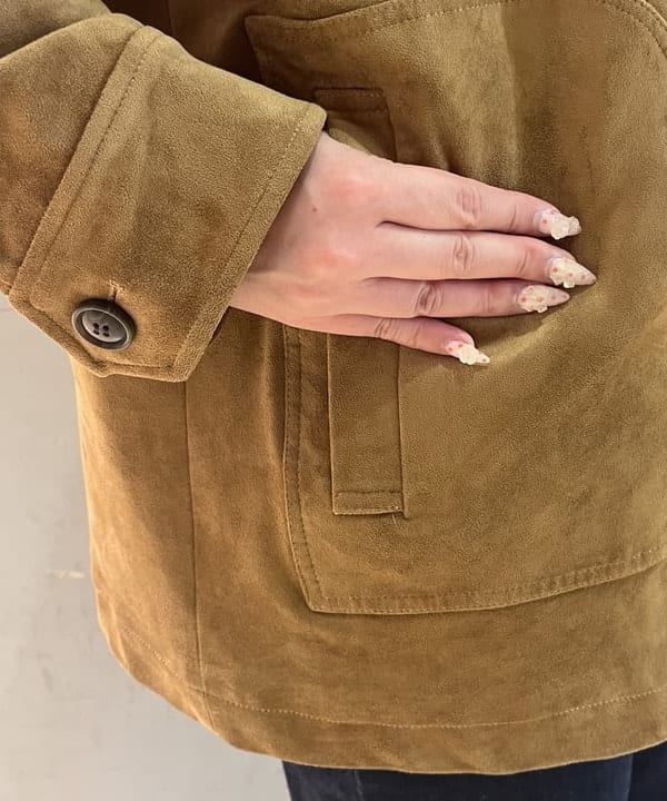 ゆいさんの「BEAMS WOMEN｜フェイク スエード ハーフ コート」を使ったコーディネート