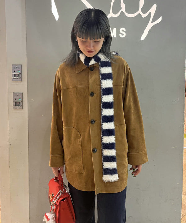 ゆいさんの「BEAMS WOMEN｜フェイク スエード ハーフ コート」を使ったコーディネート