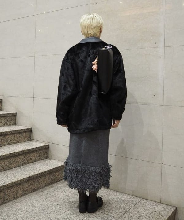 あさひさんの「BEAMS WOMEN｜RBS / フェイクファー ステンカラー コート」を使ったコーディネート