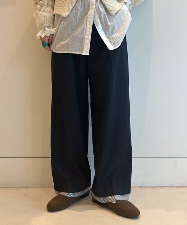 清水 彩乃さんの「BEAMS WOMEN｜ヘムデタッチャブル スラックス」を使ったコーディネート