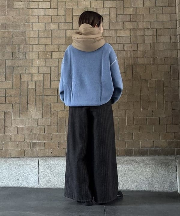 極美品 トゥモローランド ピルグリム×高級生地 ネイビー ストライプ 総裏 TOMORROWLAND トゥモローランド PILGRIM ピルグリム 長袖シャツ