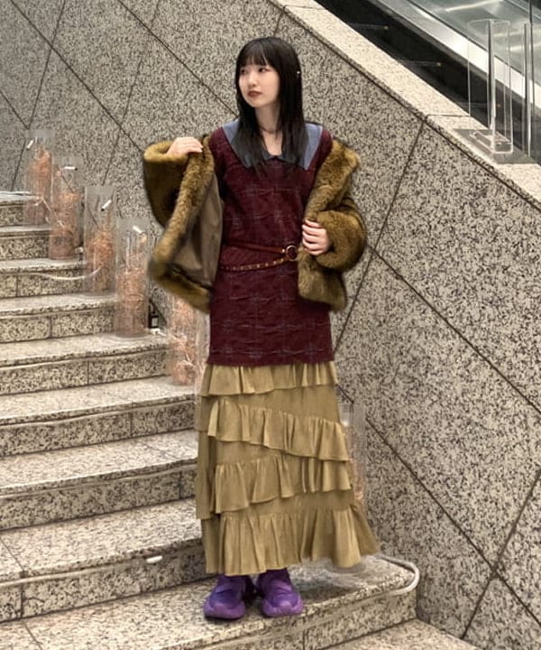 加歩さんの「BEAMS WOMEN｜【別注】YanYan / June Dress」を使ったコーディネート