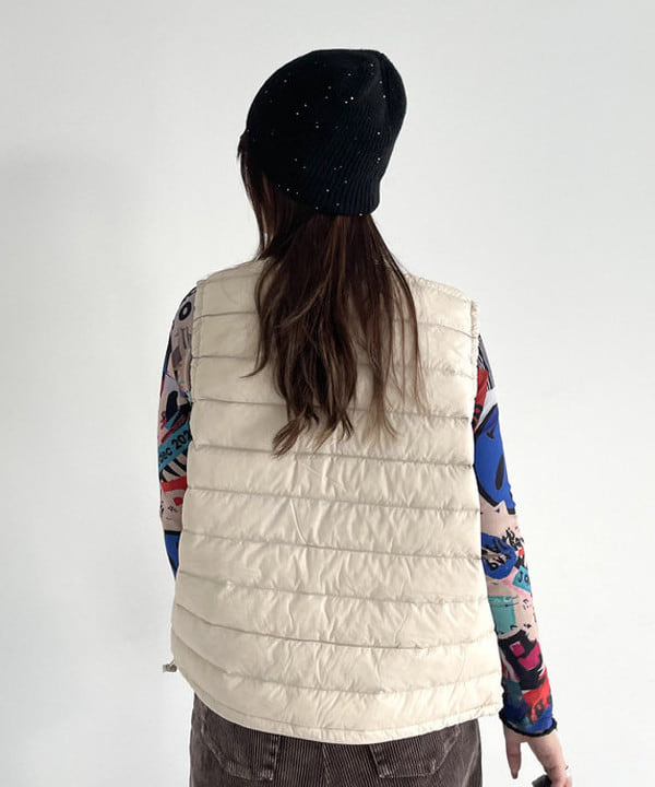 松本 佳菜子さんの「BEAMS WOMEN｜DANTON / CREWNECK INNER DOWN VEST」を使ったコーディネート